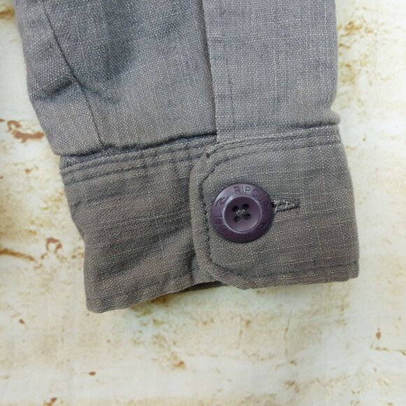 Rip Curl Jacket Mens S Gray Zip Insulated Inner Flannel Lining Surf Skate 90s - Picture 9 of 13